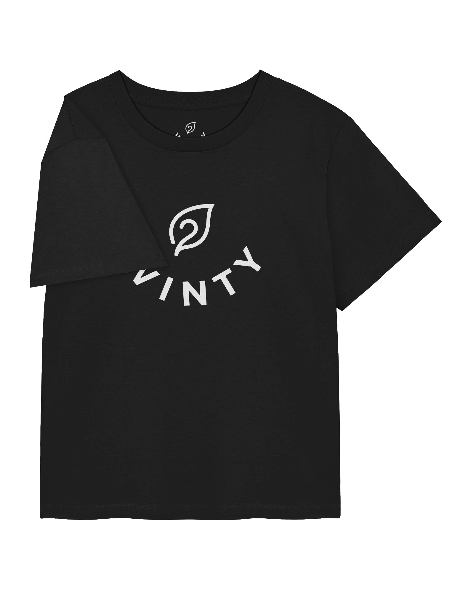 WINTY Women's Organic Ribbed Neck T-Shirt (Black) product image (3)