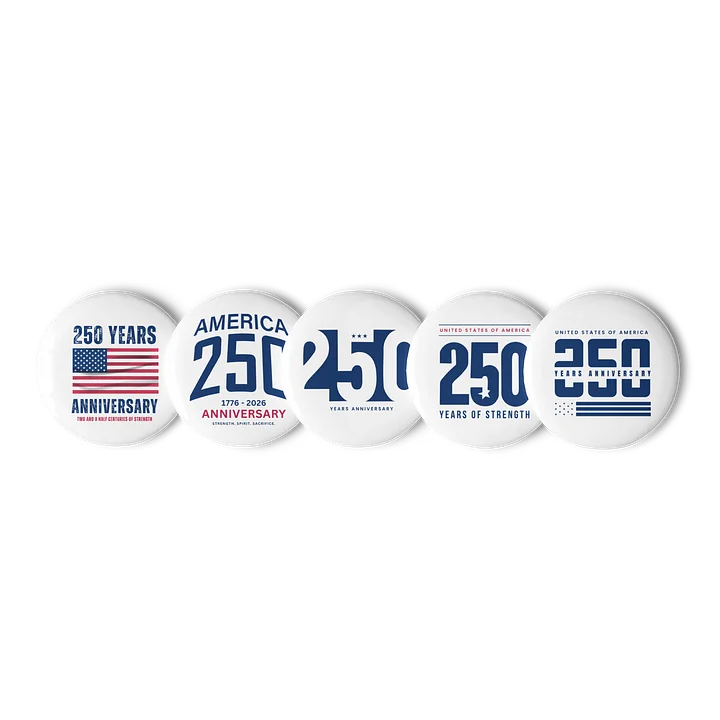 250 Years Anniversary Pin Button Set product image (1)