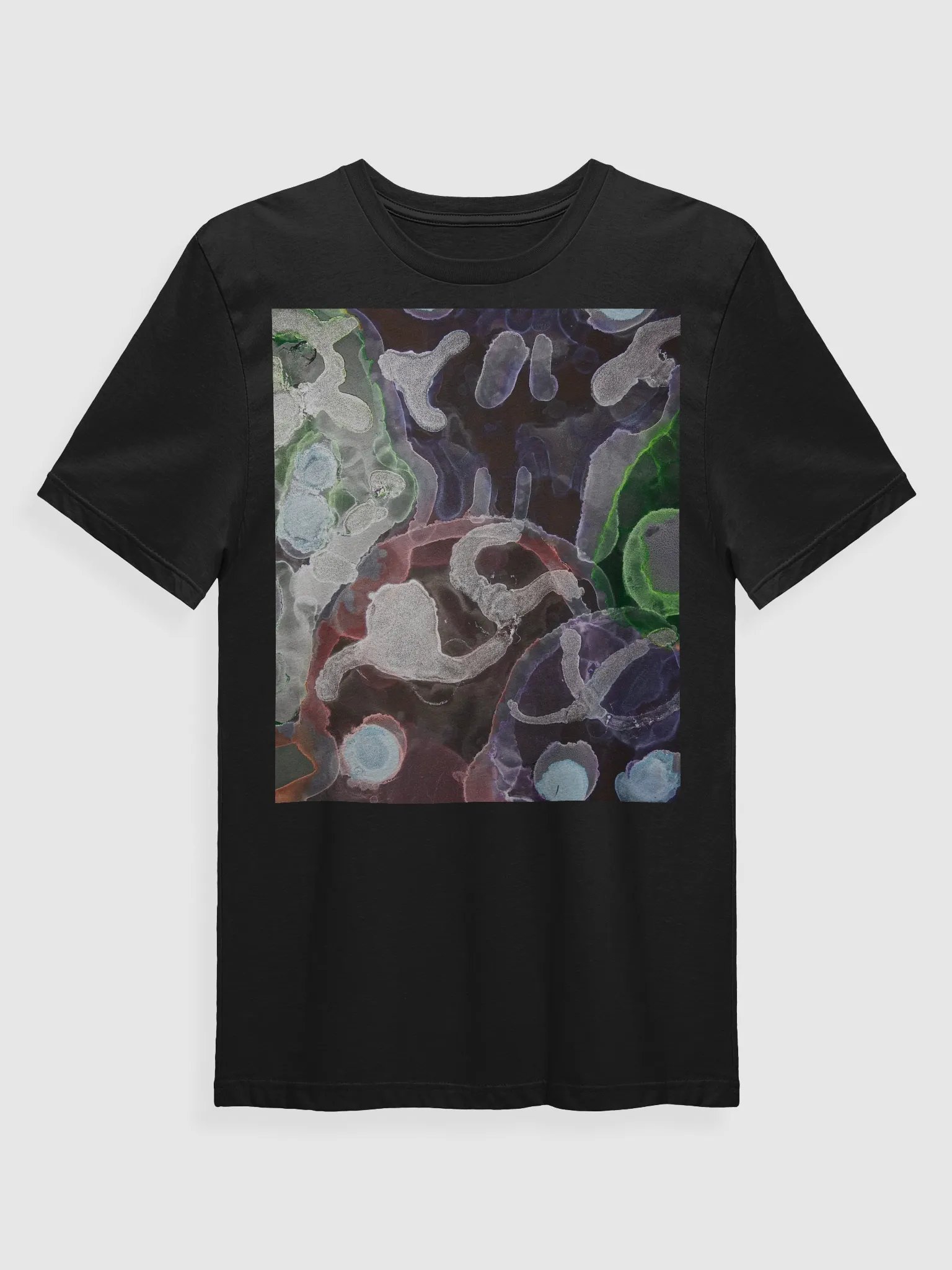 Vibrant Abstract Fusion T-Shirt Sugar Skulls Dia de Lost Muertos Ink ARt product image (1)
