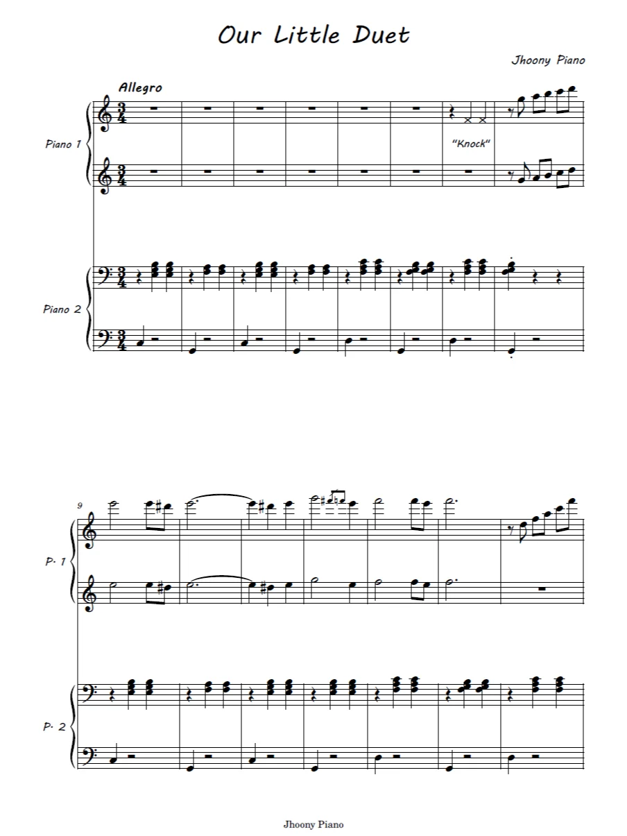 Our Little Duet - Sheet Music product image (1)