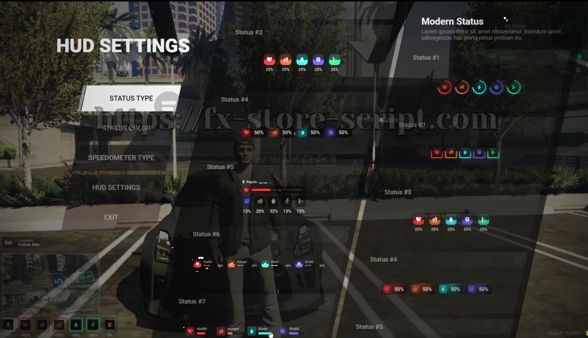 FIVEM NEW HUD SCRPT[QB / ESX / OX / QBOX ] product image (1)