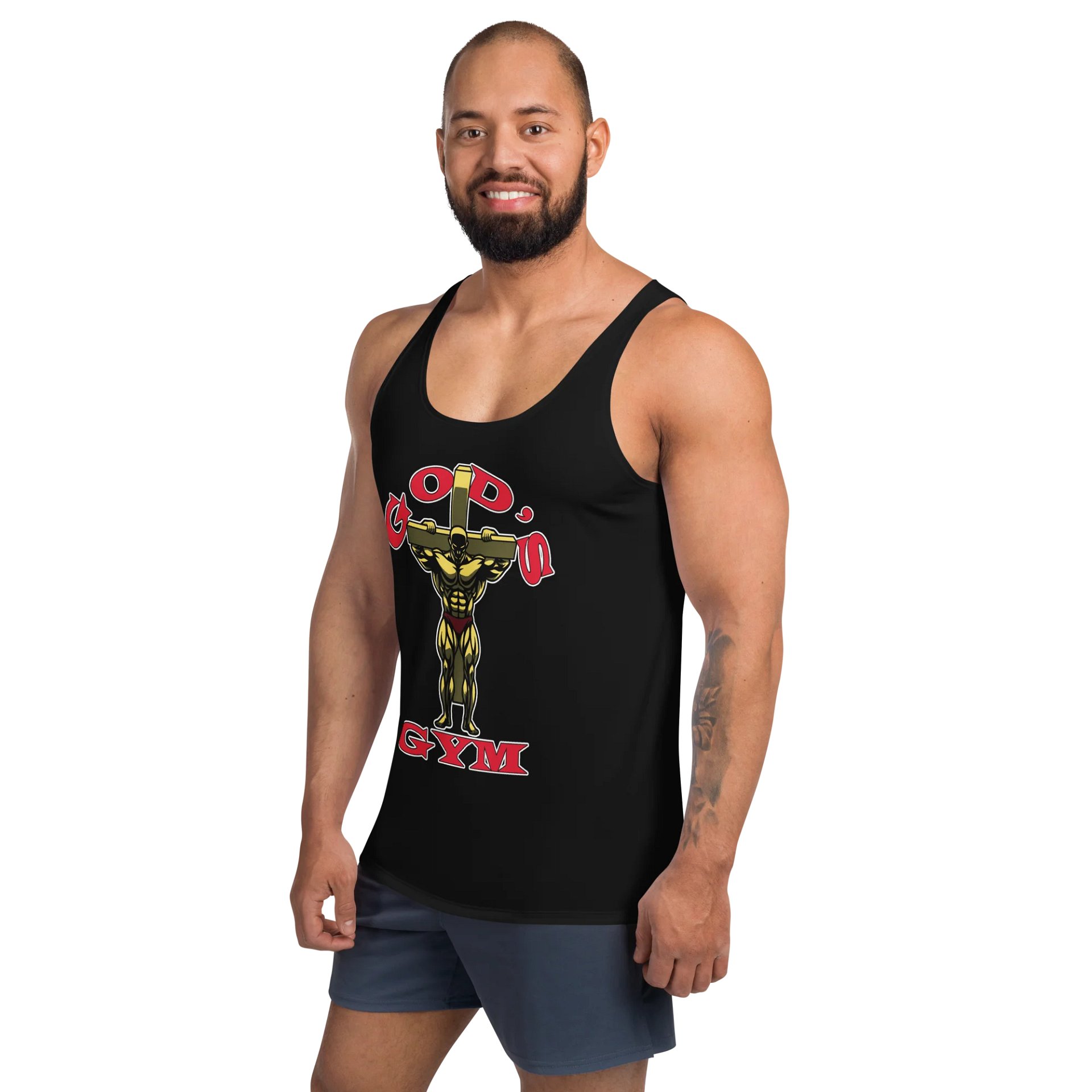 YHWH Tank Top - God's Gym (Black) product image (2)