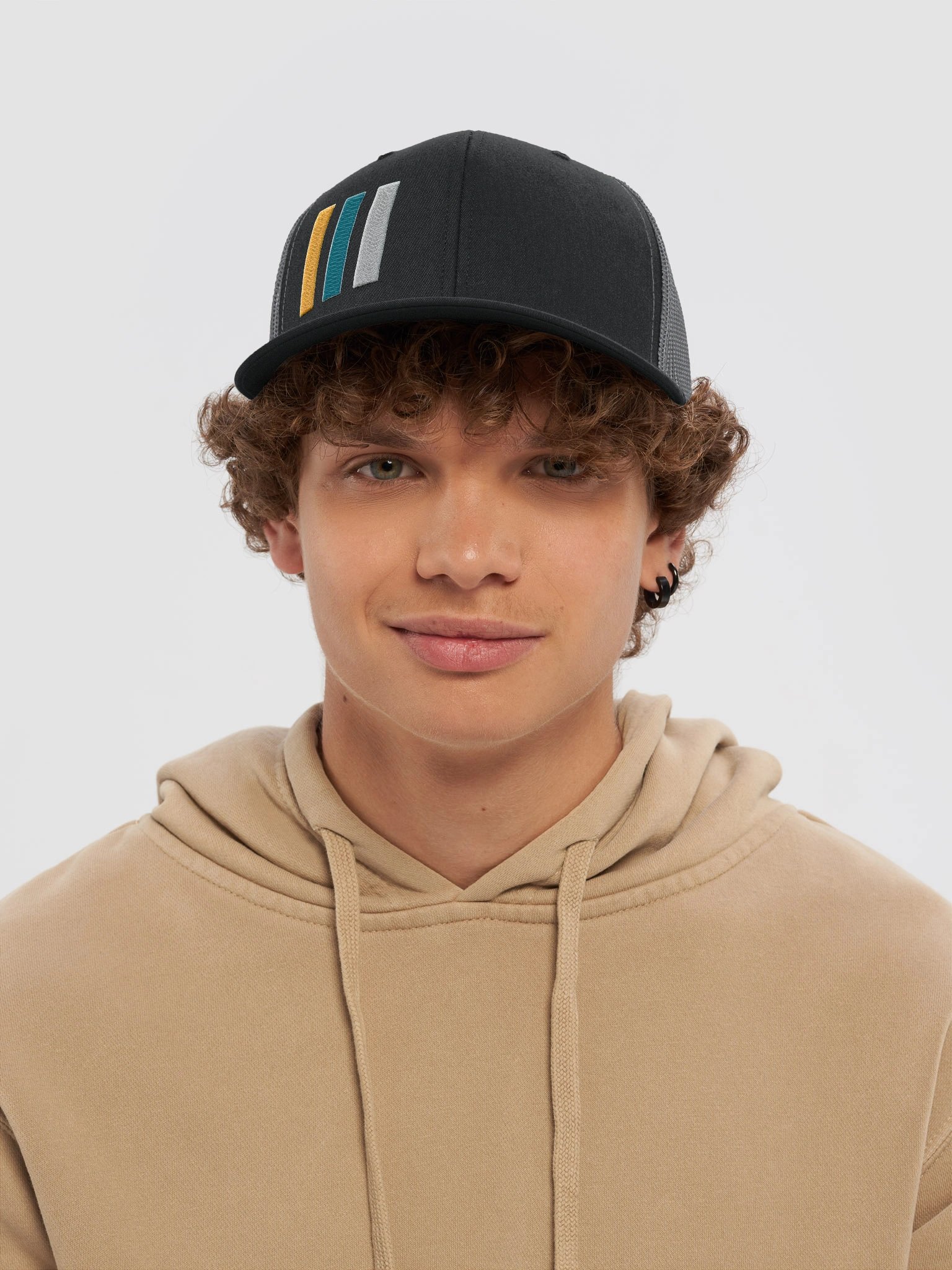Tri-stripe Trucker Hat product image (5)