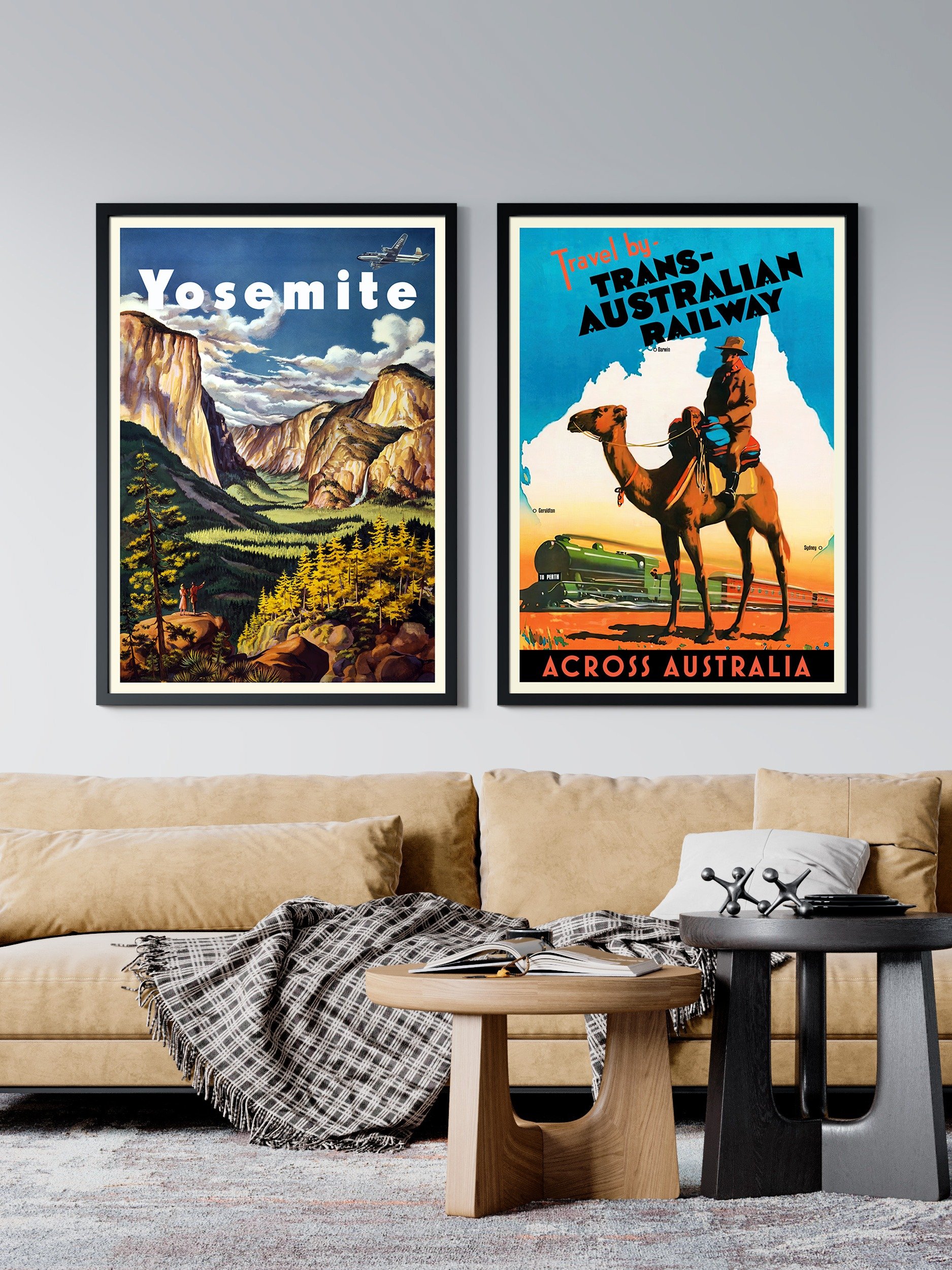 Yosemite, USA. United Air Lines, 1945 — retro vintage travel poster, retro travel art, retro travel wall art product image (2)