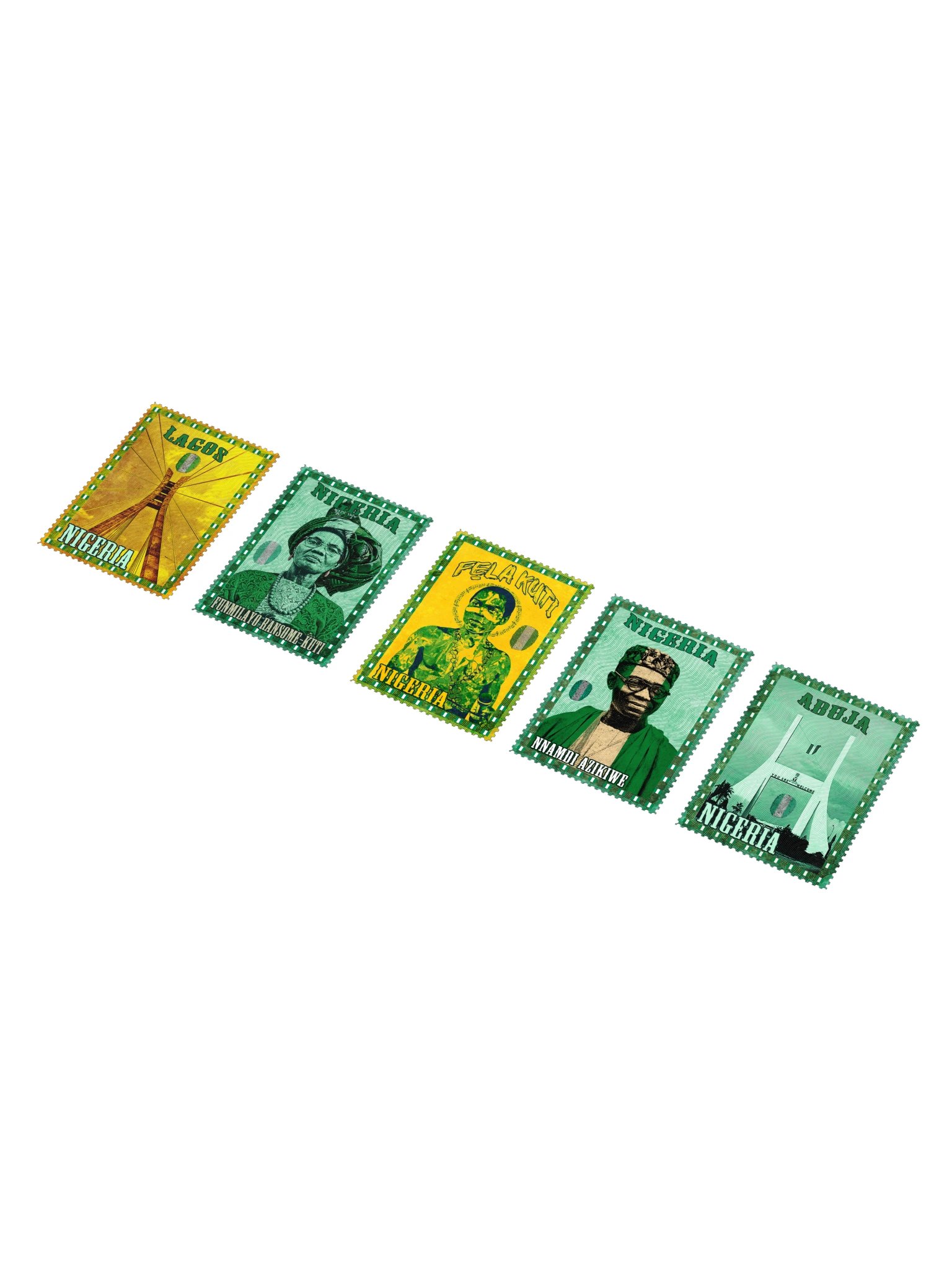 Nigeria Vintage Stamp Sticker pack sheet product image (2)