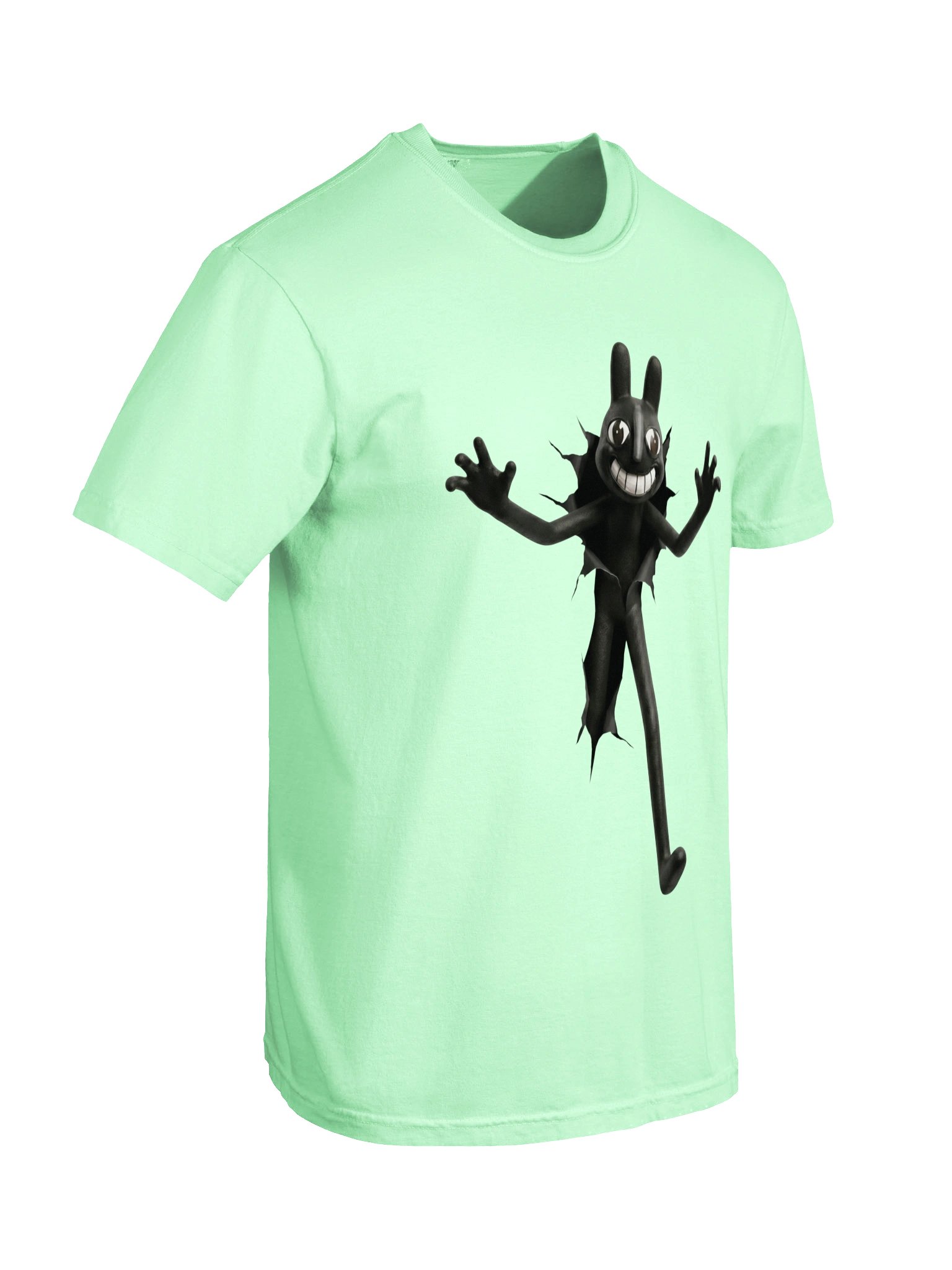 Ripped Wall Rabbit T-Shirt – Creepy Horror Aesthetic Unisex Tee product image (78)
