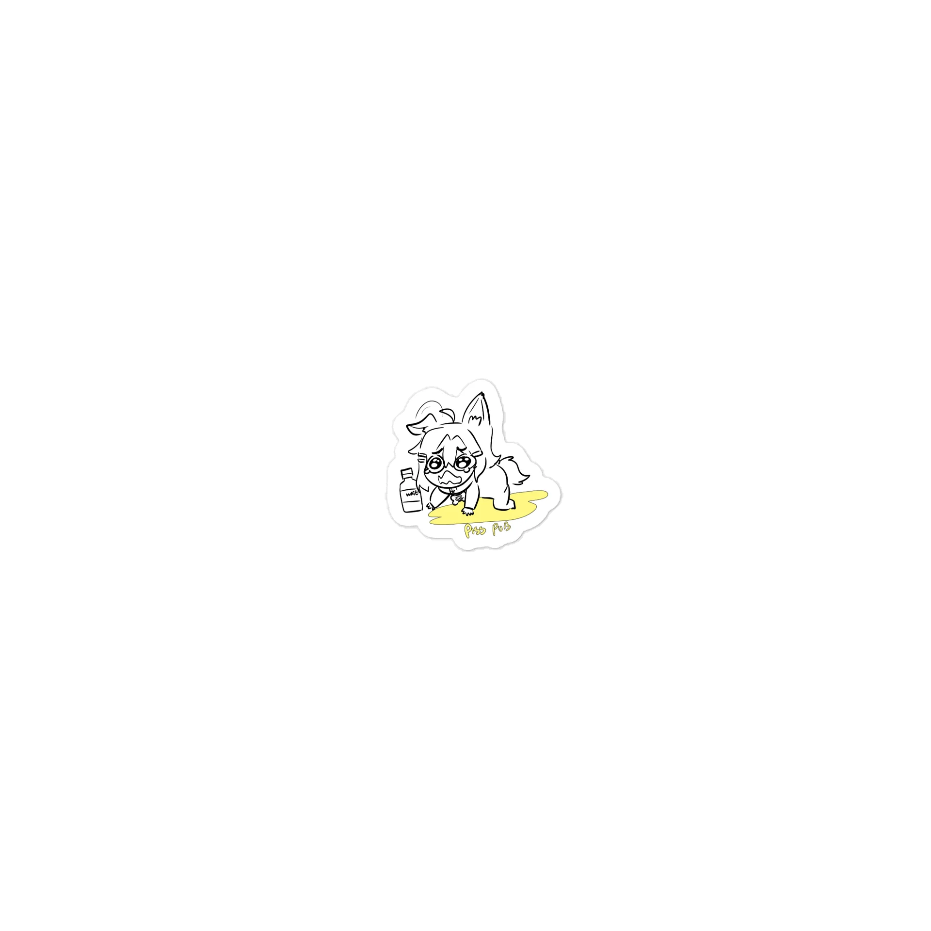 Piss pup Die-Cut Sticker product image (1)