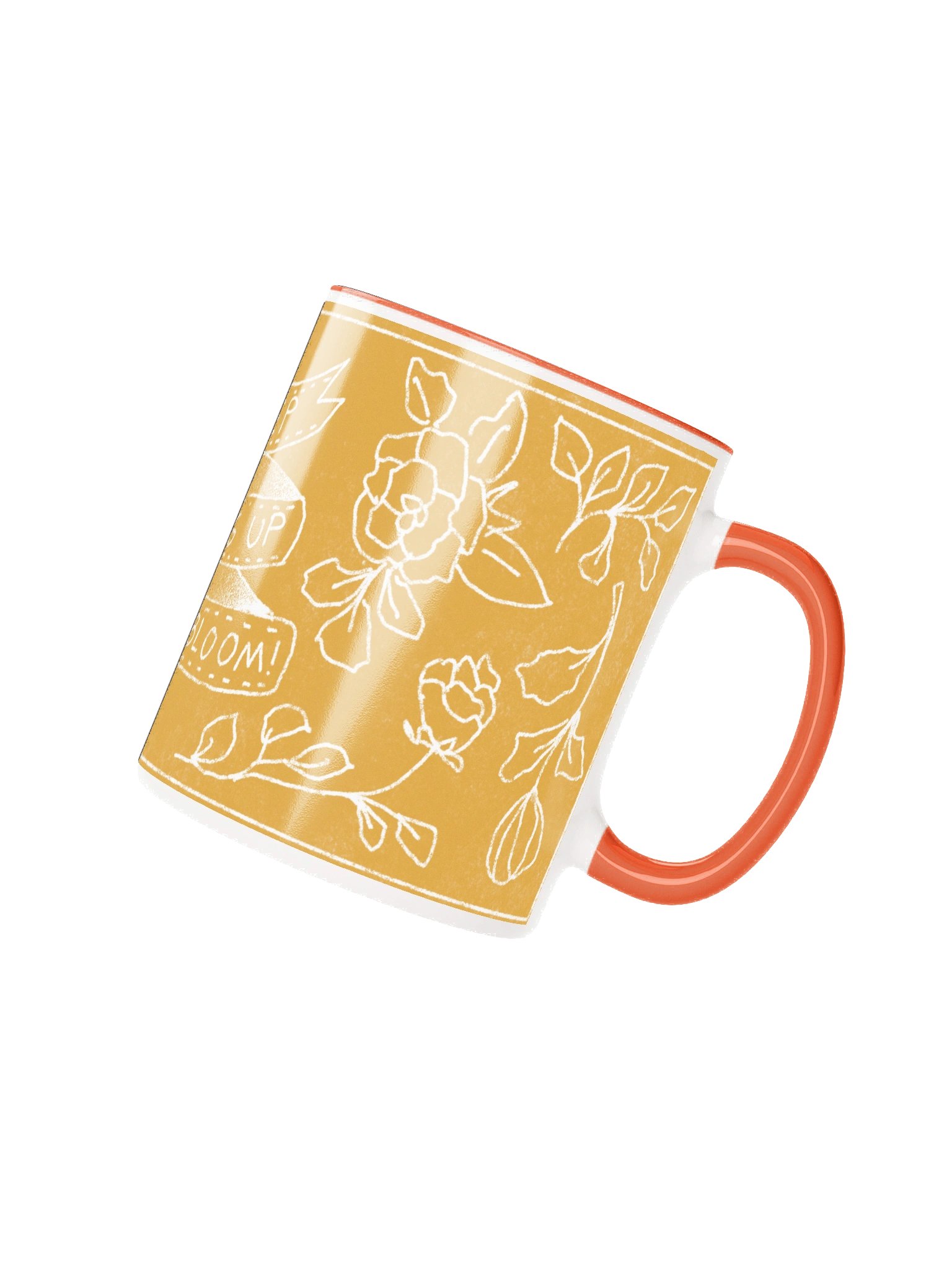 Keep Showing Up Floral Productivity Mug – Cozy Motivational Desk Illustration product image (10)