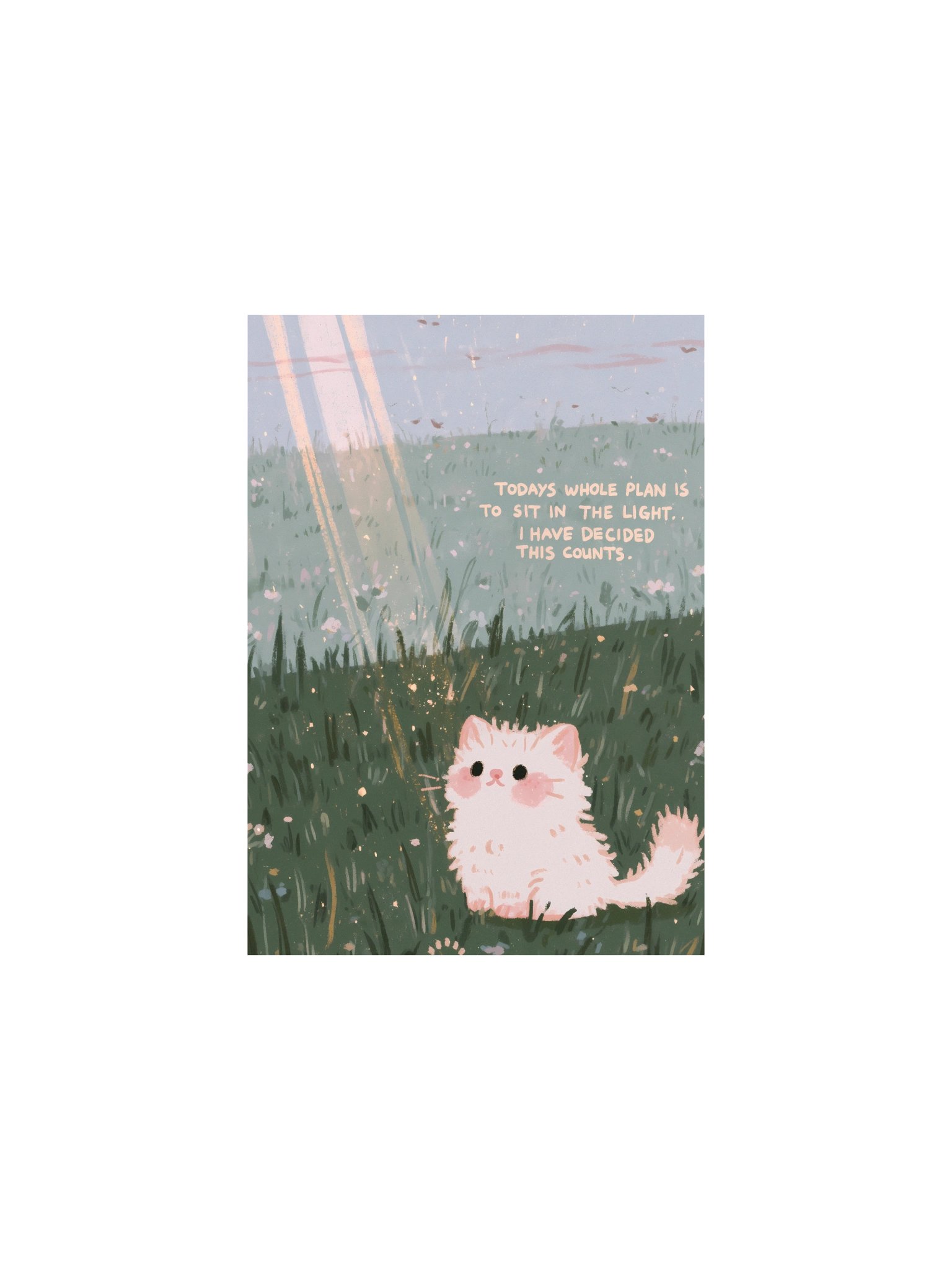 Sit in the Light Cat Poster product image (5)