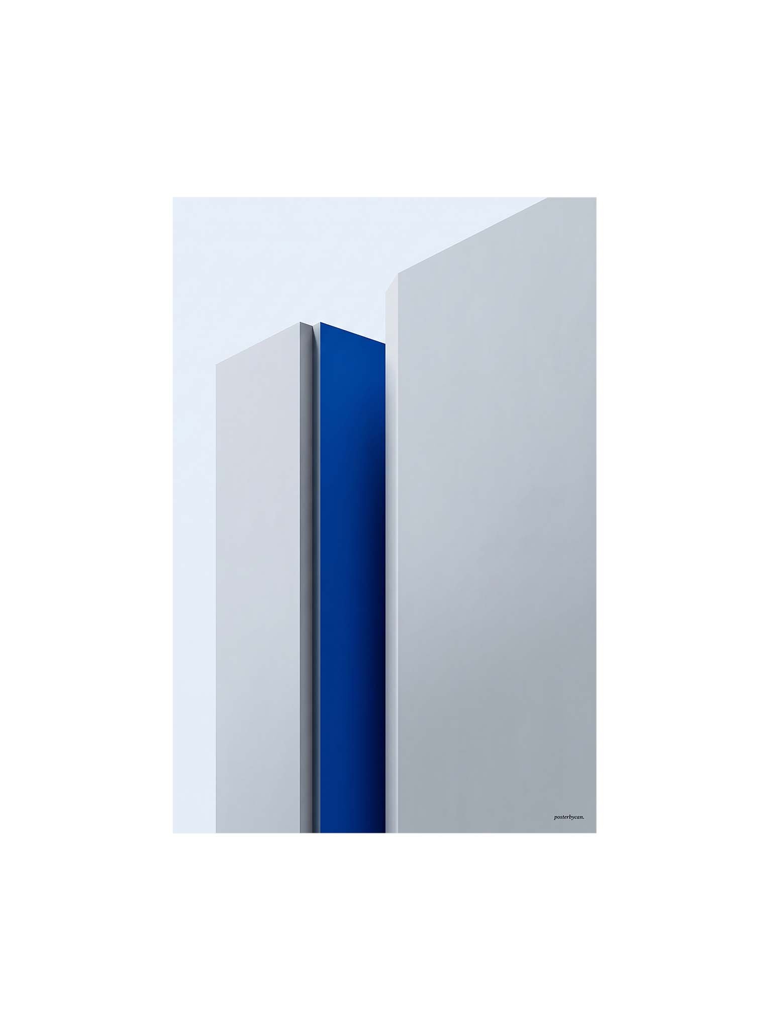 Cobalt Interval - Minimalist Architectural Wall Art product image (1)