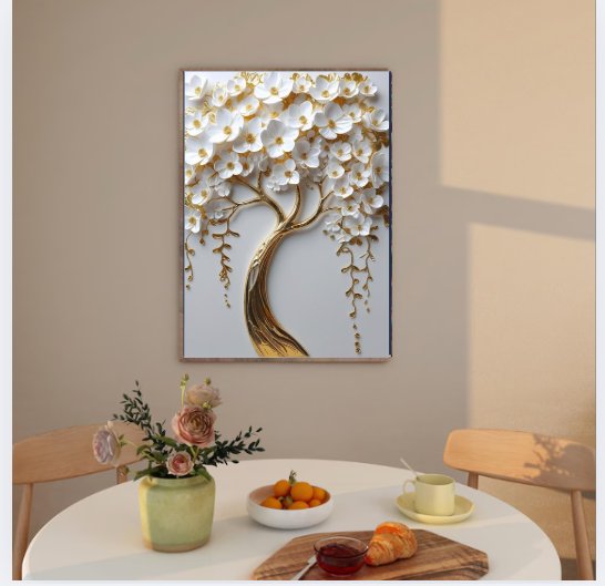 White Orchid Tree Wall Art product image (5)