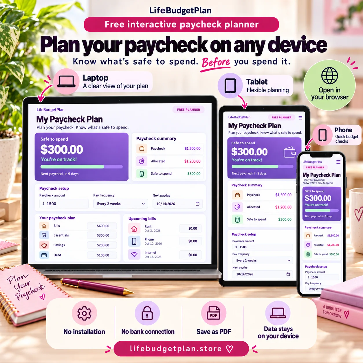 Free Safe-to-Spend Dashboard product image (1)