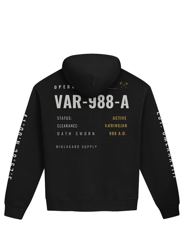 VAR-988-A — Tactical Code Hoodie product image (1)