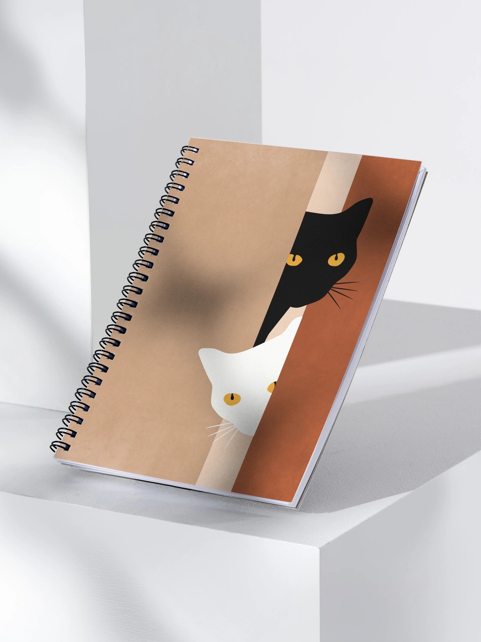 Whimsical Cat Duo Spiral Notebook product image (3)