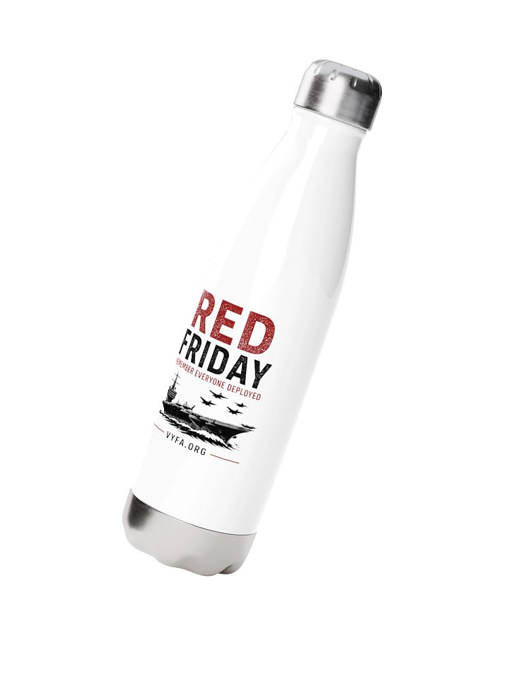 BOLD RED FRIDAY Stainless Steel 17oz Bottle — Remember Everyone Deployed product image (2)
