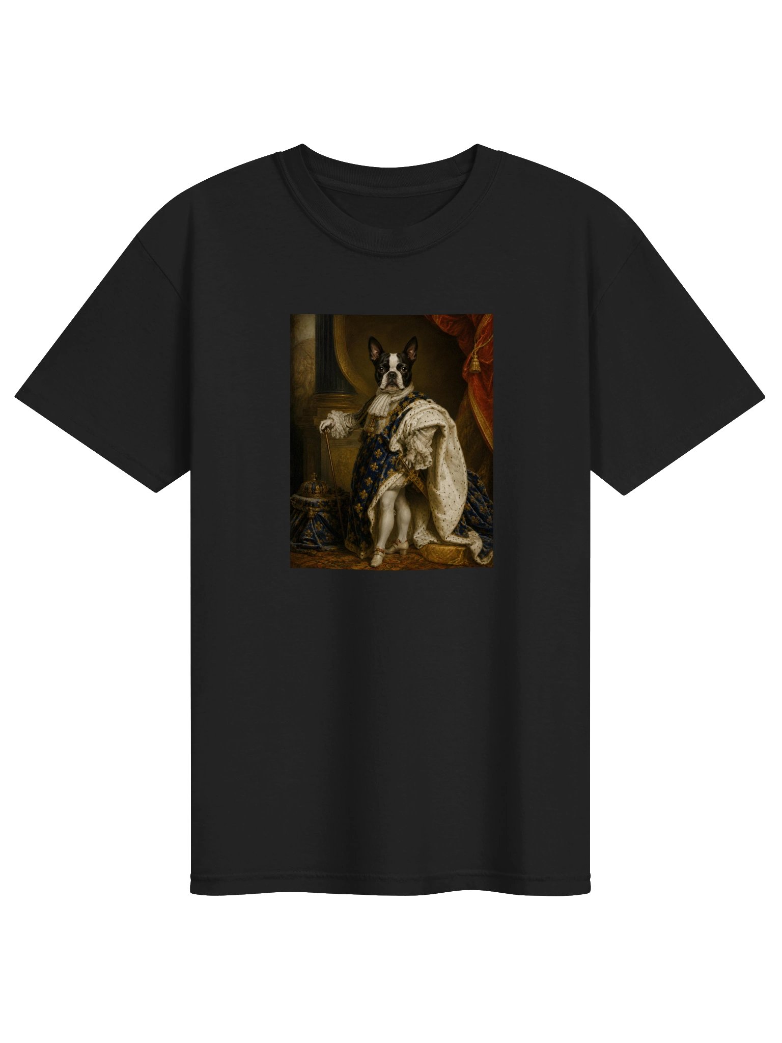 Boston Terrier Portrait of Louis XIV T-Shirt product image (1)