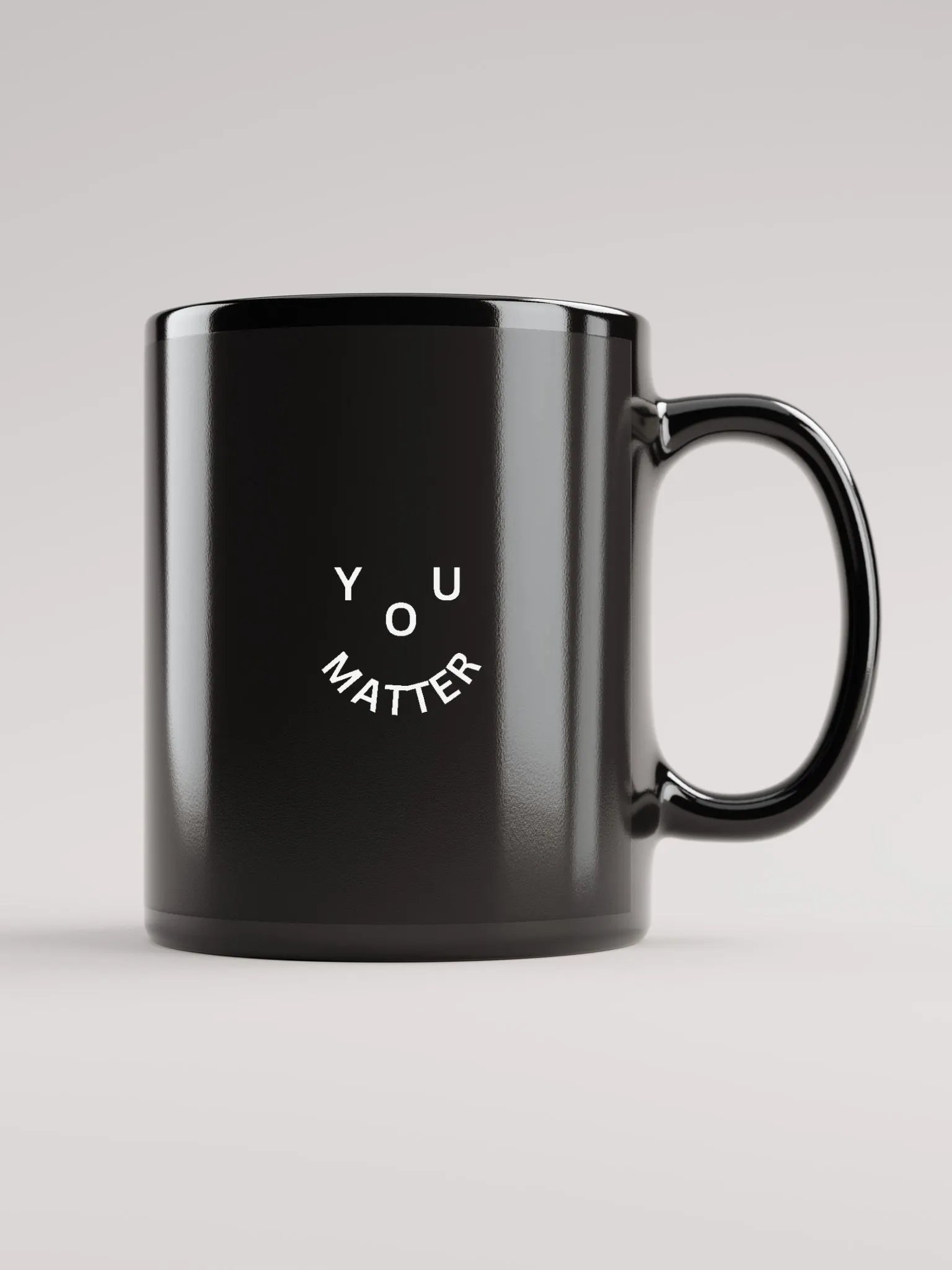 You Matter : - ) Black Mug - Mini Design product image (1)