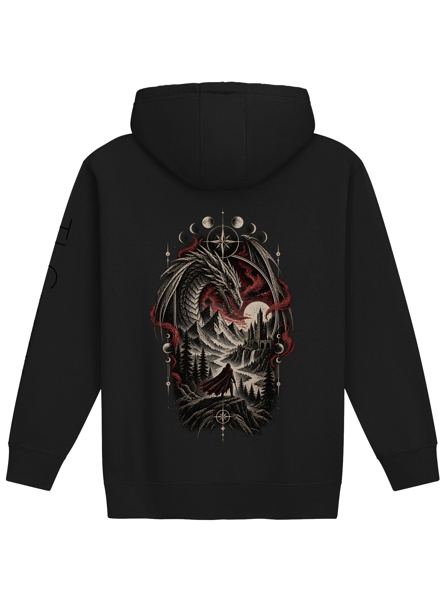 Dragon Moon Gothic Fantasy Hoodie product image (2)