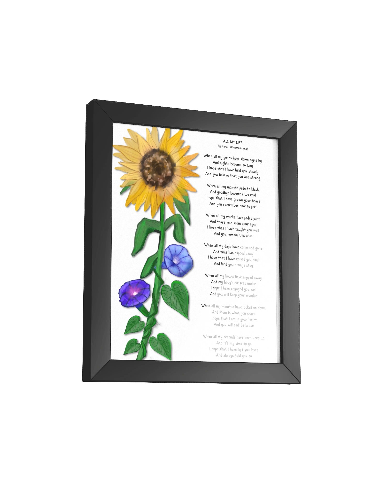 All My Life - Nana's Poem - FRAMED POSTER product image (6)