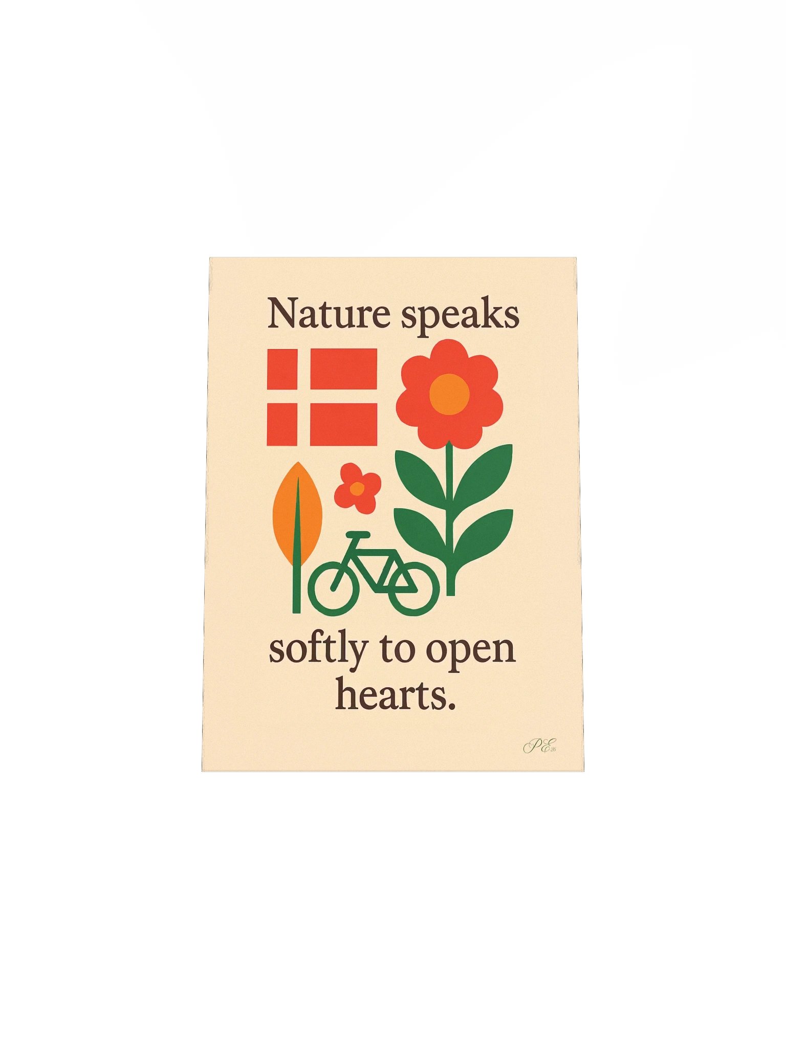 Nature Speaks Softly – Danish Minimalist Poster Art – by M-Art & Design - Poster product image (5)