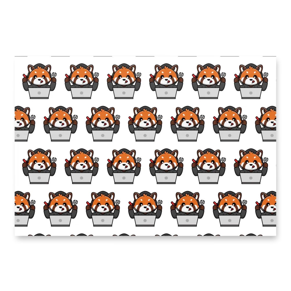 Red Panda Logo Wrapping Paper Set product image (2)