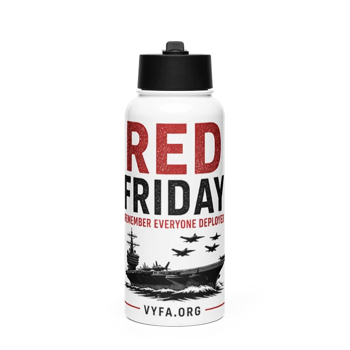 BOLD RED Fleet 32oz Water Bottle — Naval Silhouette product image (1)