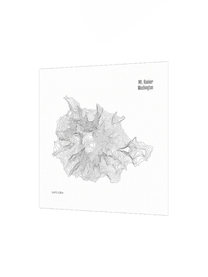 The topographic lines of Mount Rainier product image (2)