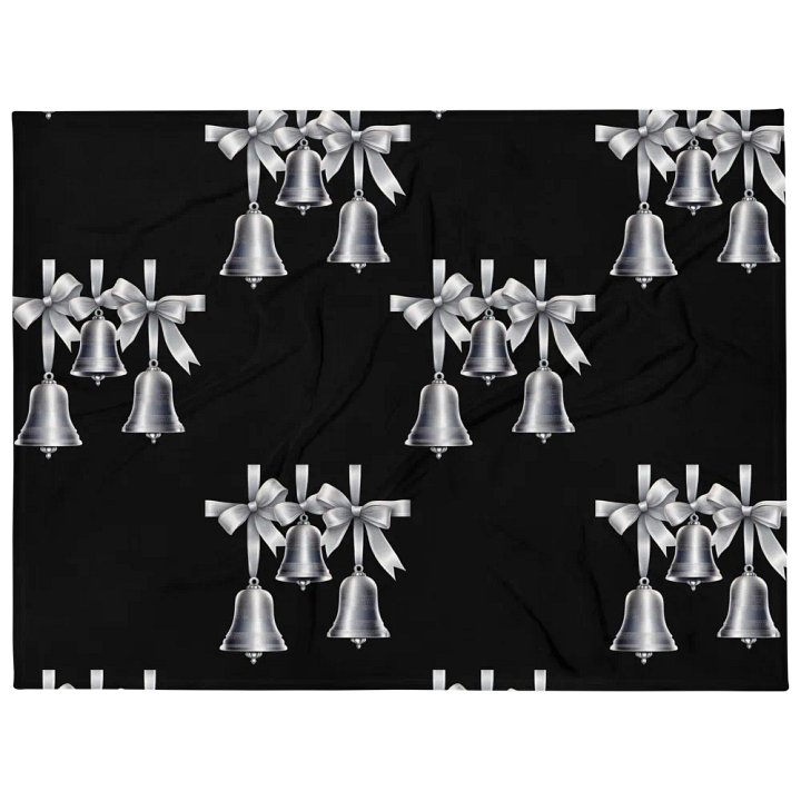 Silver Sleigh Bells Pattern Design Blanket product image (1)