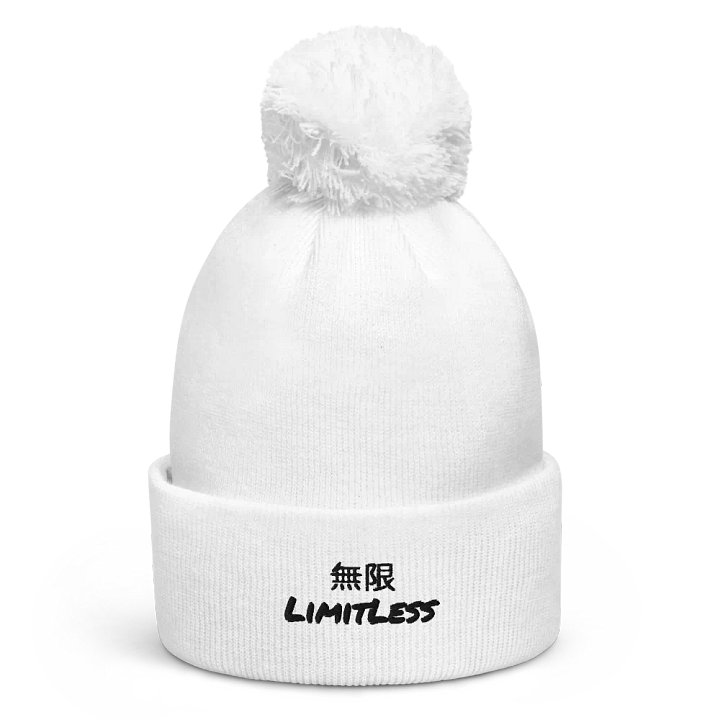 limitless pom beanie (white) product image (1)
