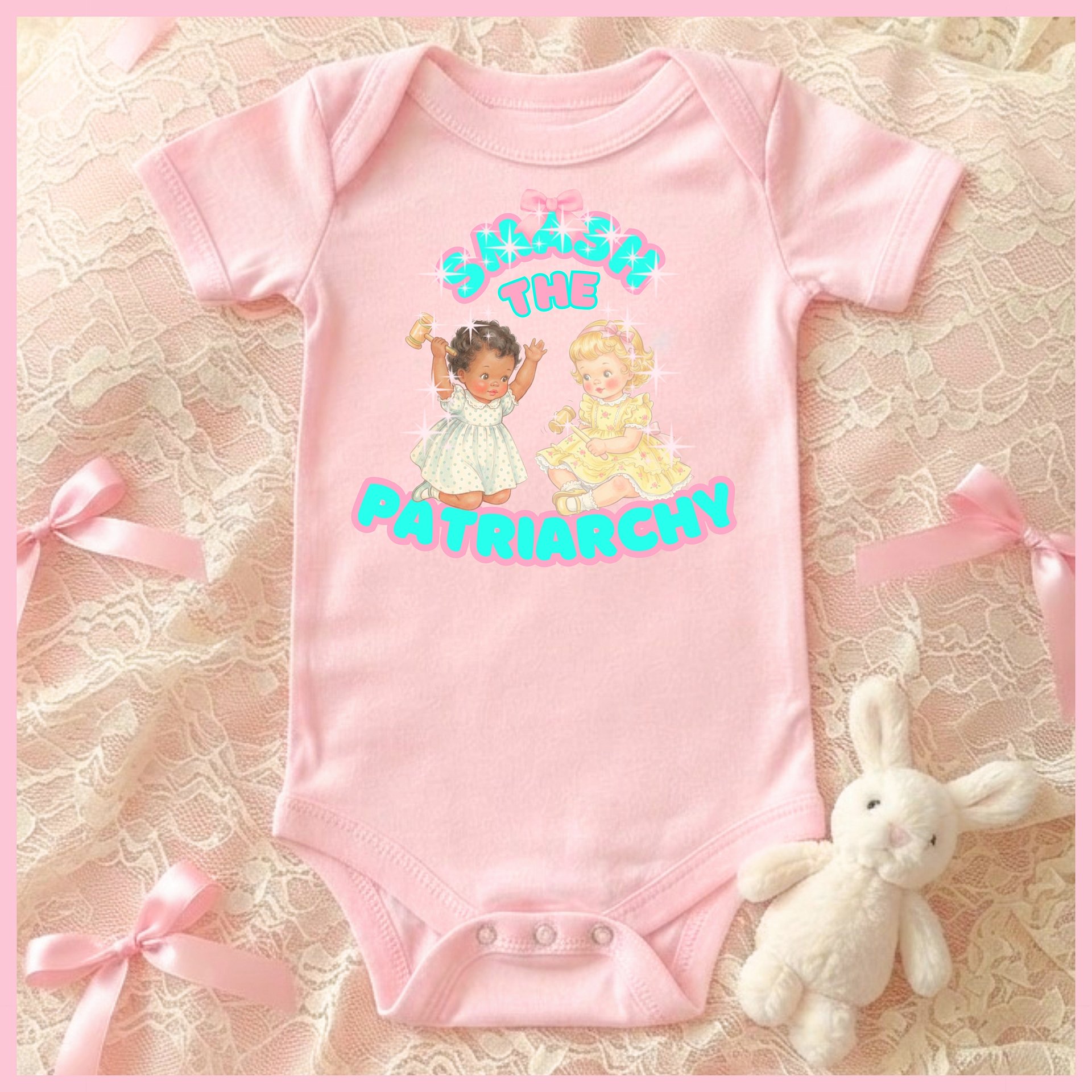 SMASH THE PATRIARCHY🩷Super Soft🪽Onesie🩷 product image (1)