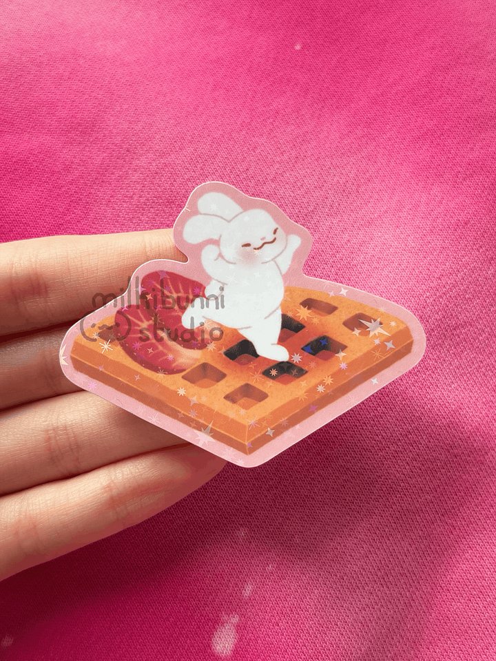 Right Strawberry Waffle Bunni Sticker product image (2)