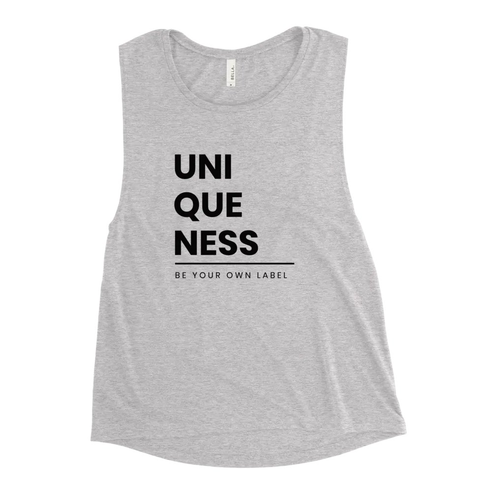UNIQUENESS Flowy Black Muscle Tank product image (2)