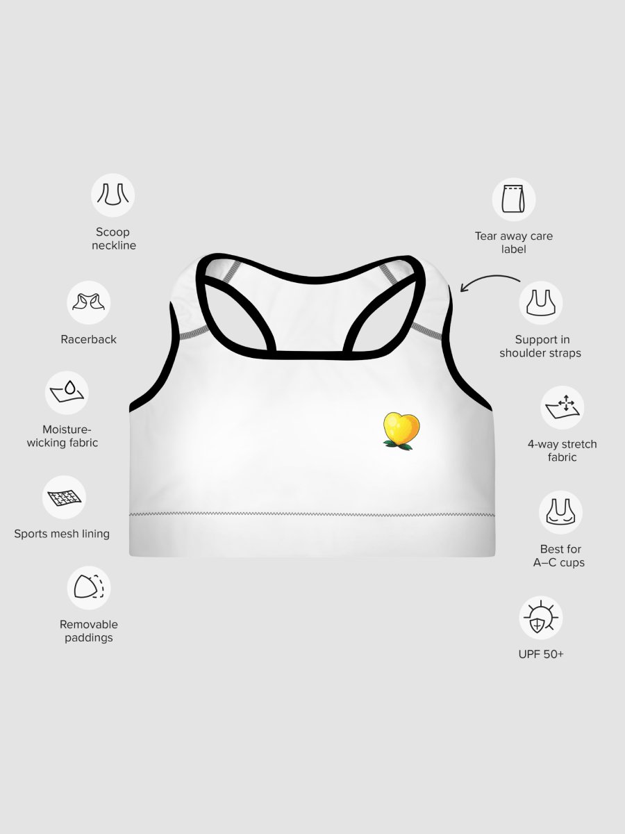 Lemonheart Padded Sports Bra White product image (2)