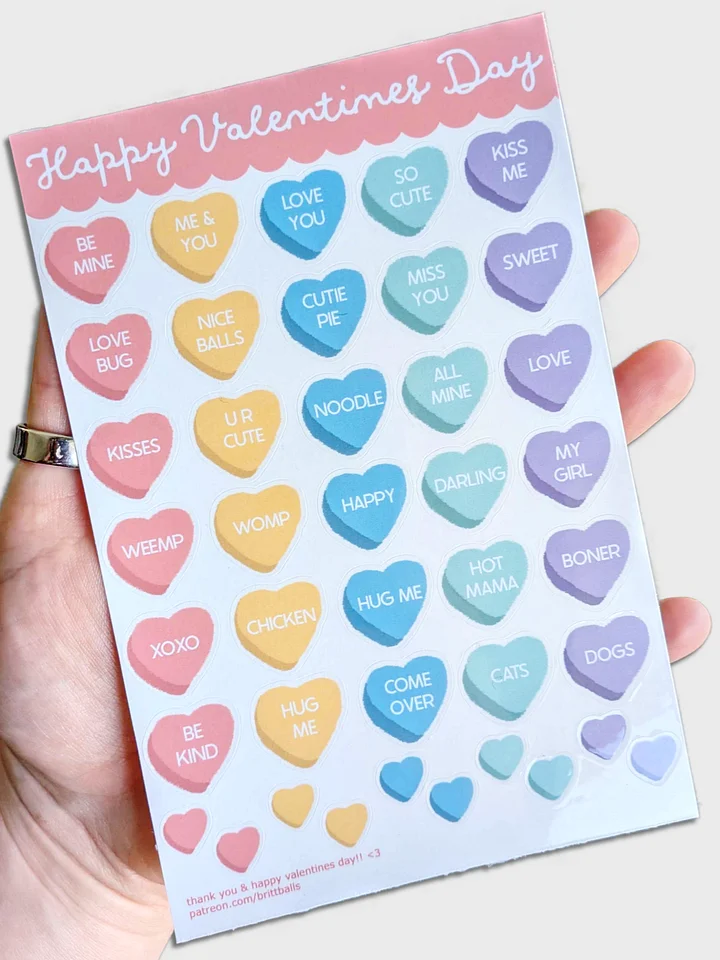 "Heart Candies" Sticker Sheet product image (1)