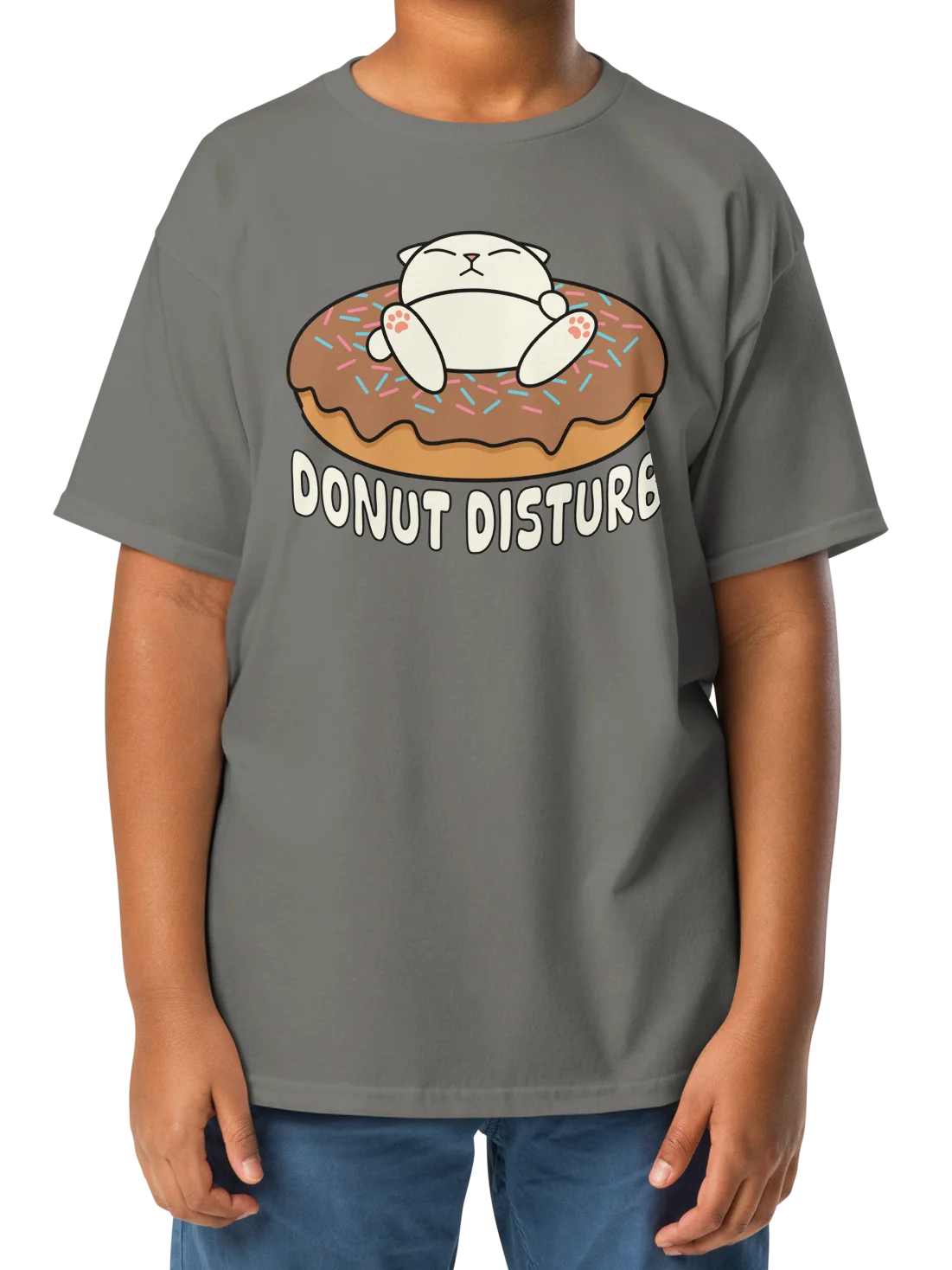 Donut Disturb Cat - Unisex Youth Heavyweight T-shirt product image (6)