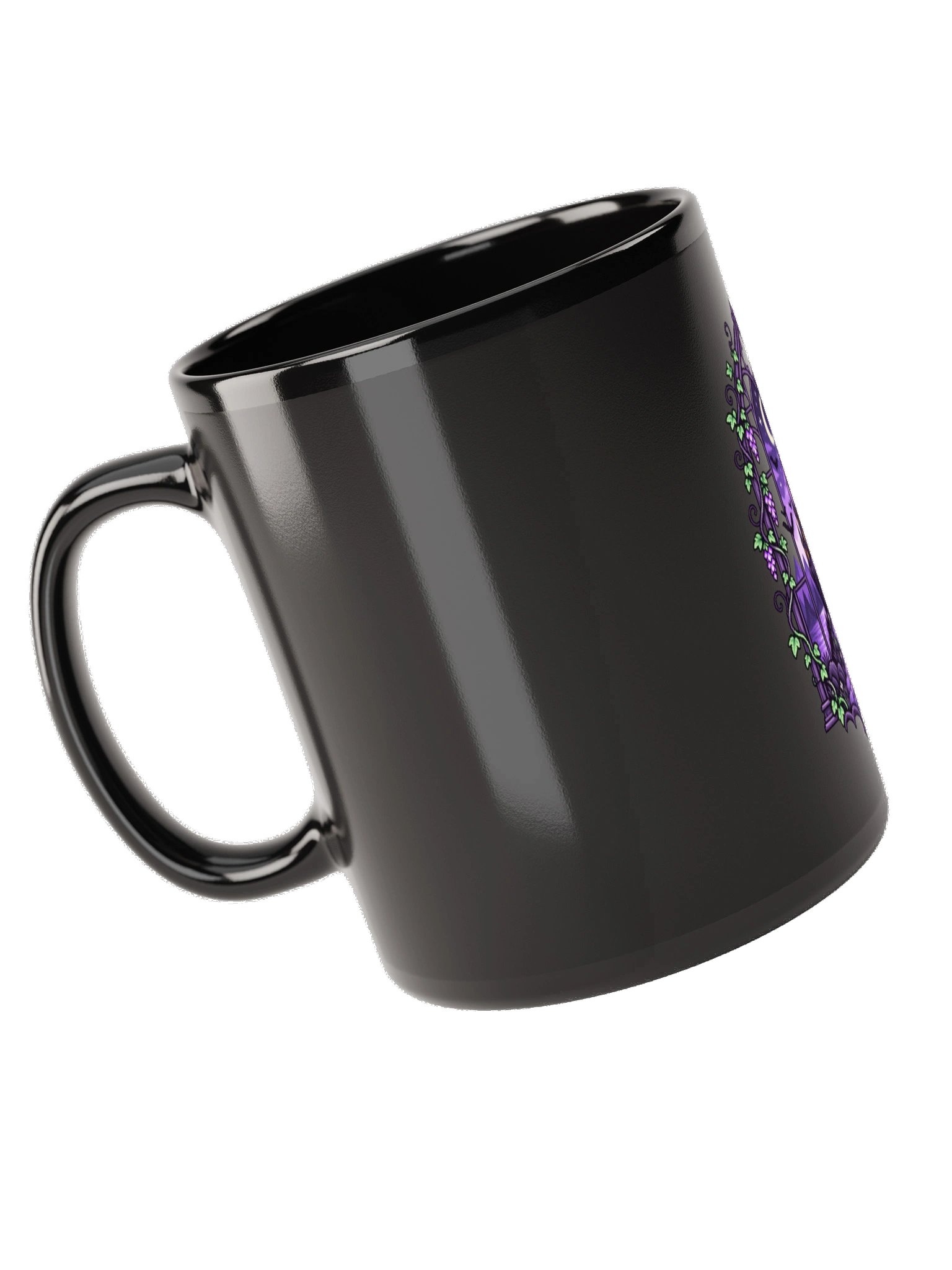 Moonlit Greenhouse Castle — Black Glossy Mug product image (5)
