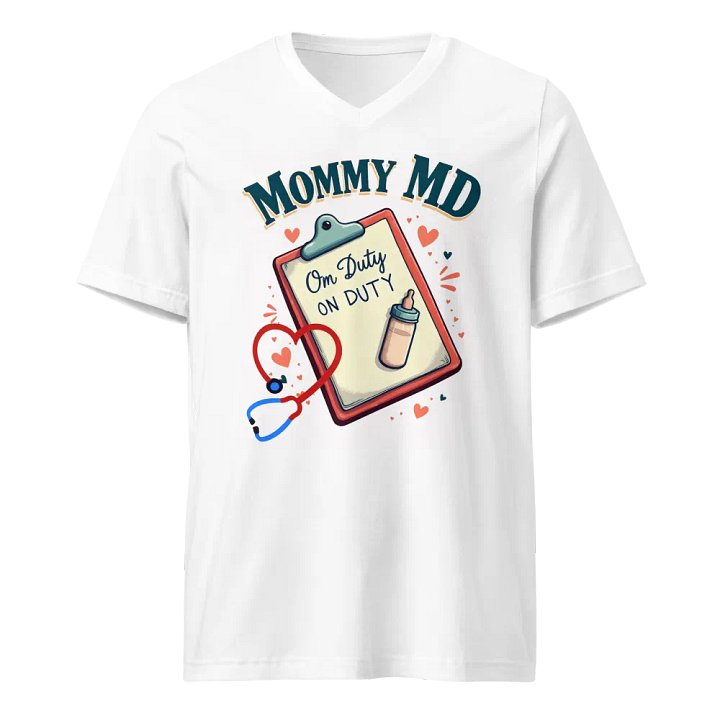 Mommy MD On Duty V-Neck Tee product image (5)