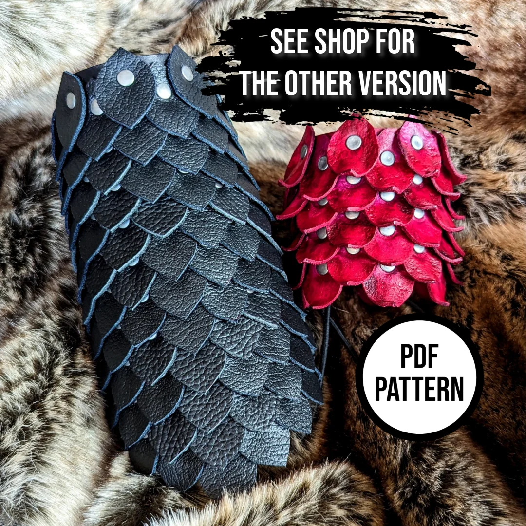 Dragon Scale Leather Cuff PDF Pattern: Rhaenyra Targaryen Inspired product image (5)
