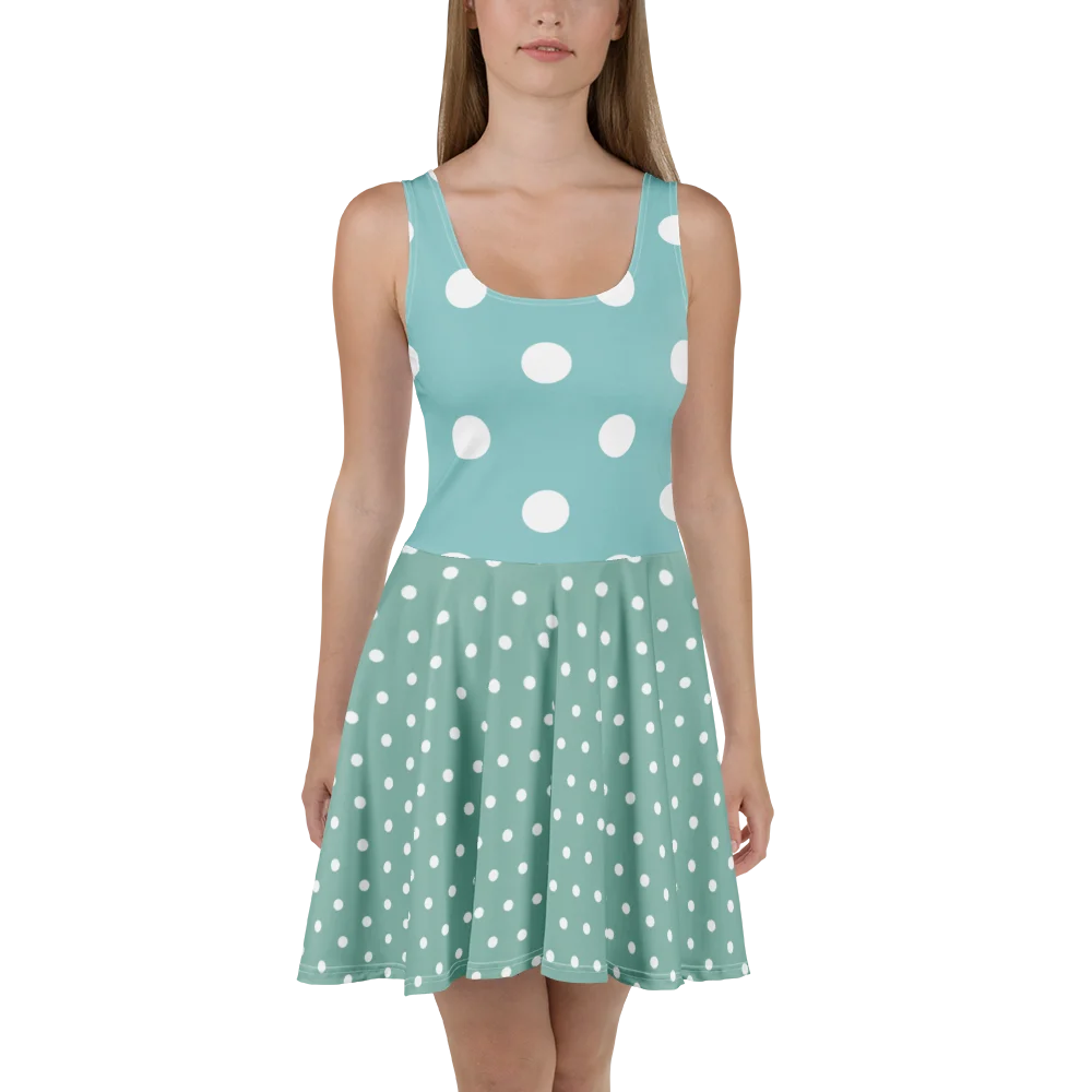Aqua Mint Polka Dress product image (3)