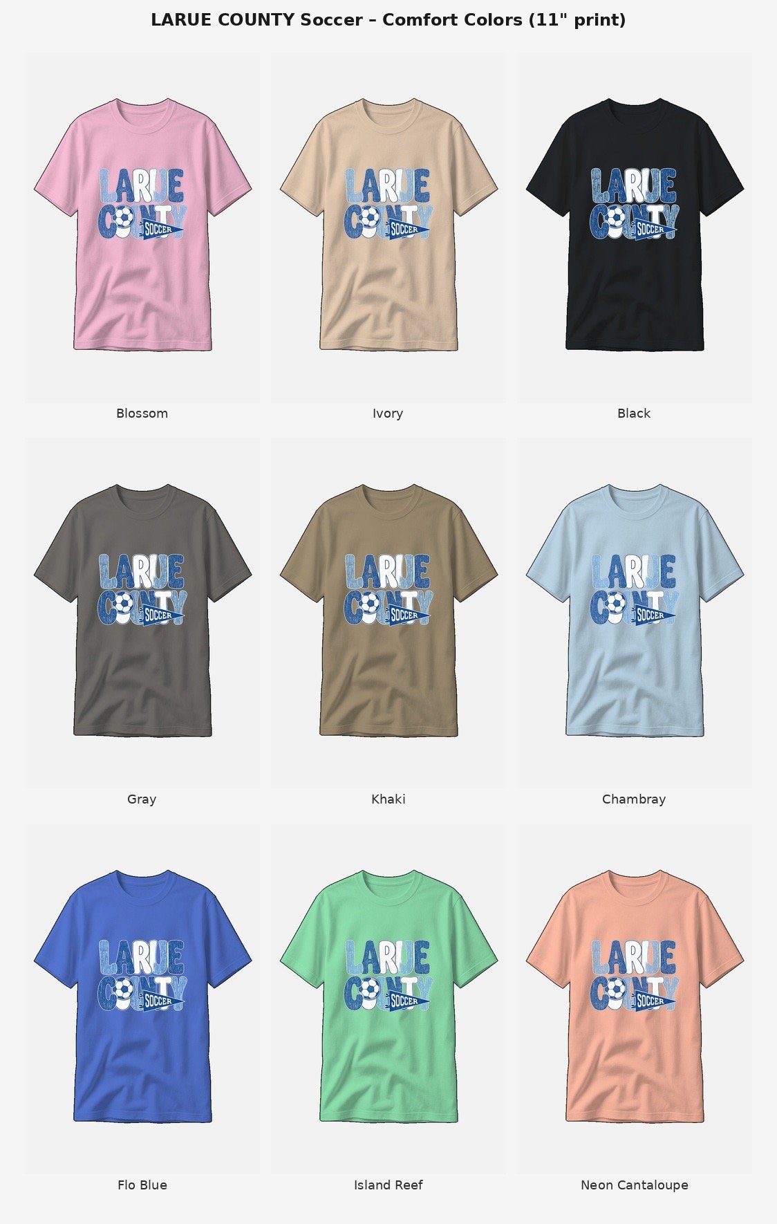 Soccer Bubble Letters Comfort Colors Tee product image (1)