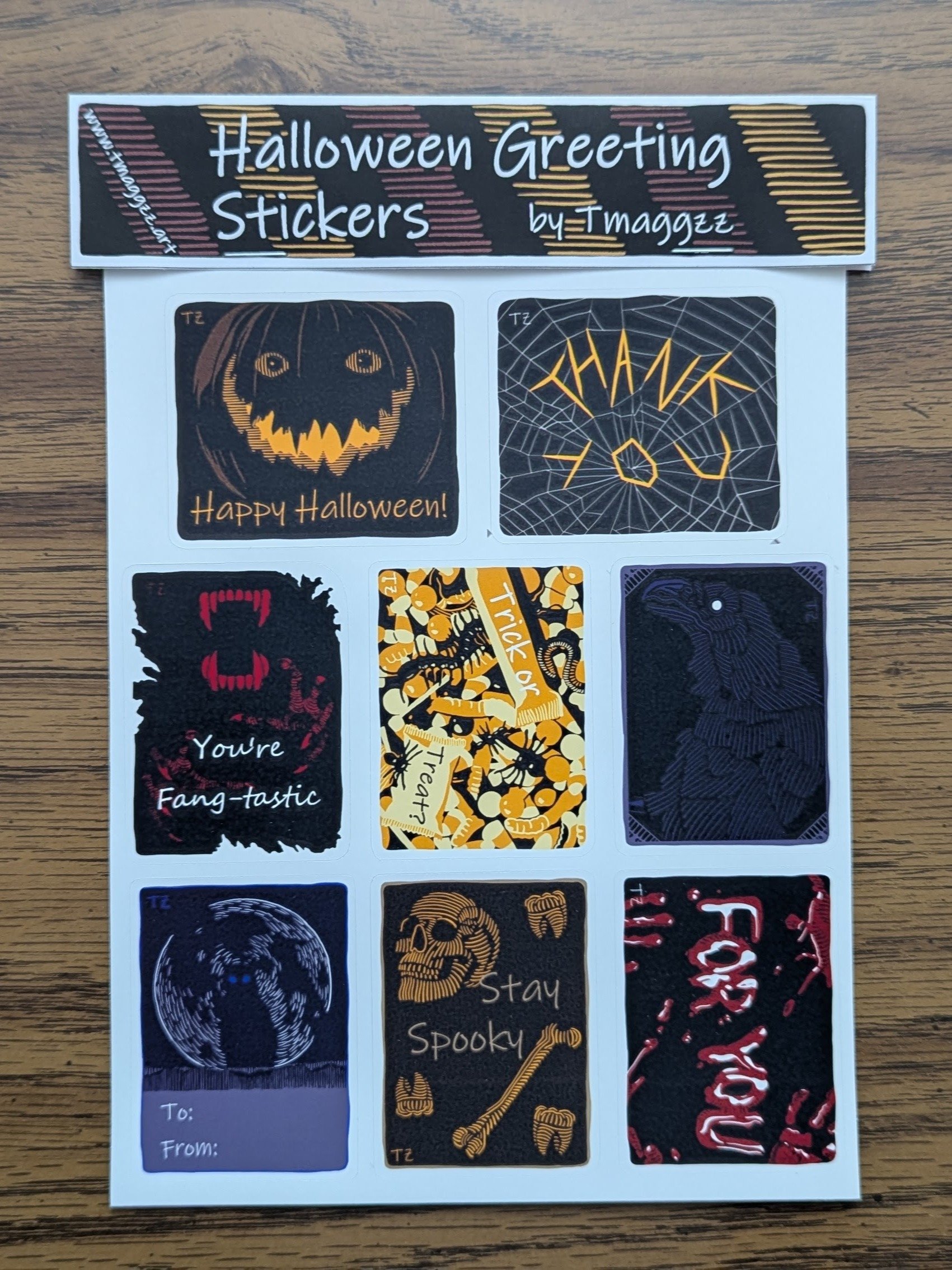 Scary Halloween Greeting Stickers product image (1)