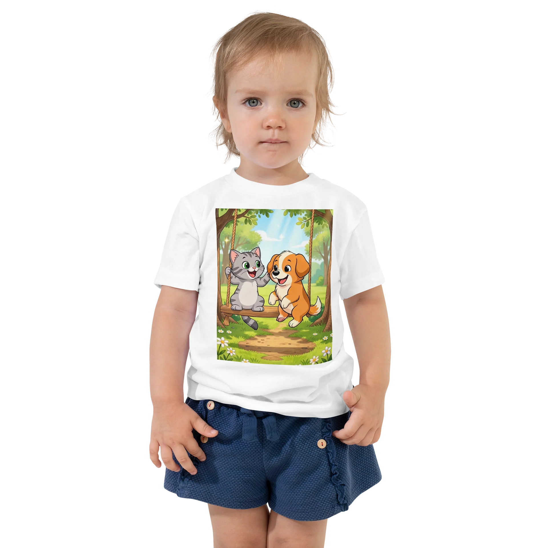 Cat & Puppy Swing Toddler Tee product image (1)