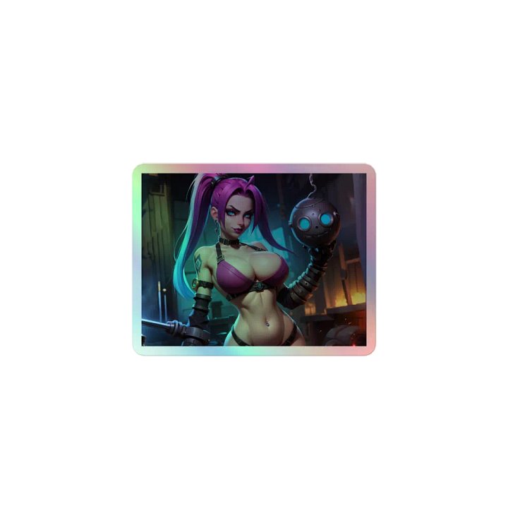 Fantasy Purple Hair Holographic Sticker Set product image (1)