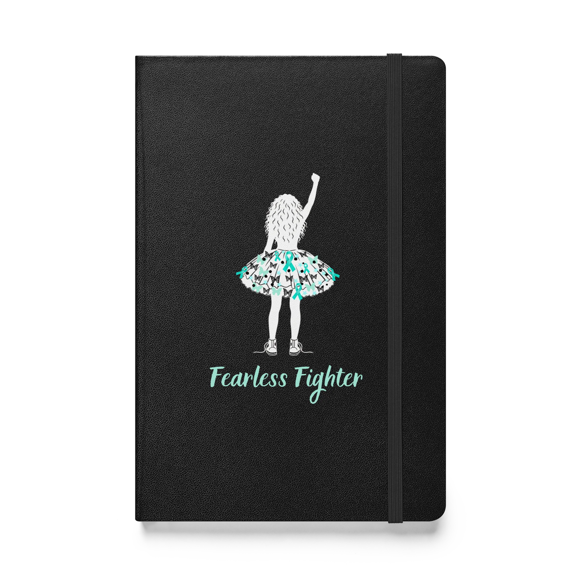 Ovarian Cancer - Fearless Fighter Bound Notebook [black] product image (1)