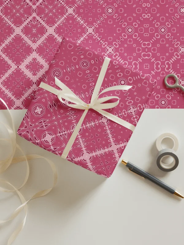 Wrapping Paper Set of 3 Pink Purple Blue product image (3)