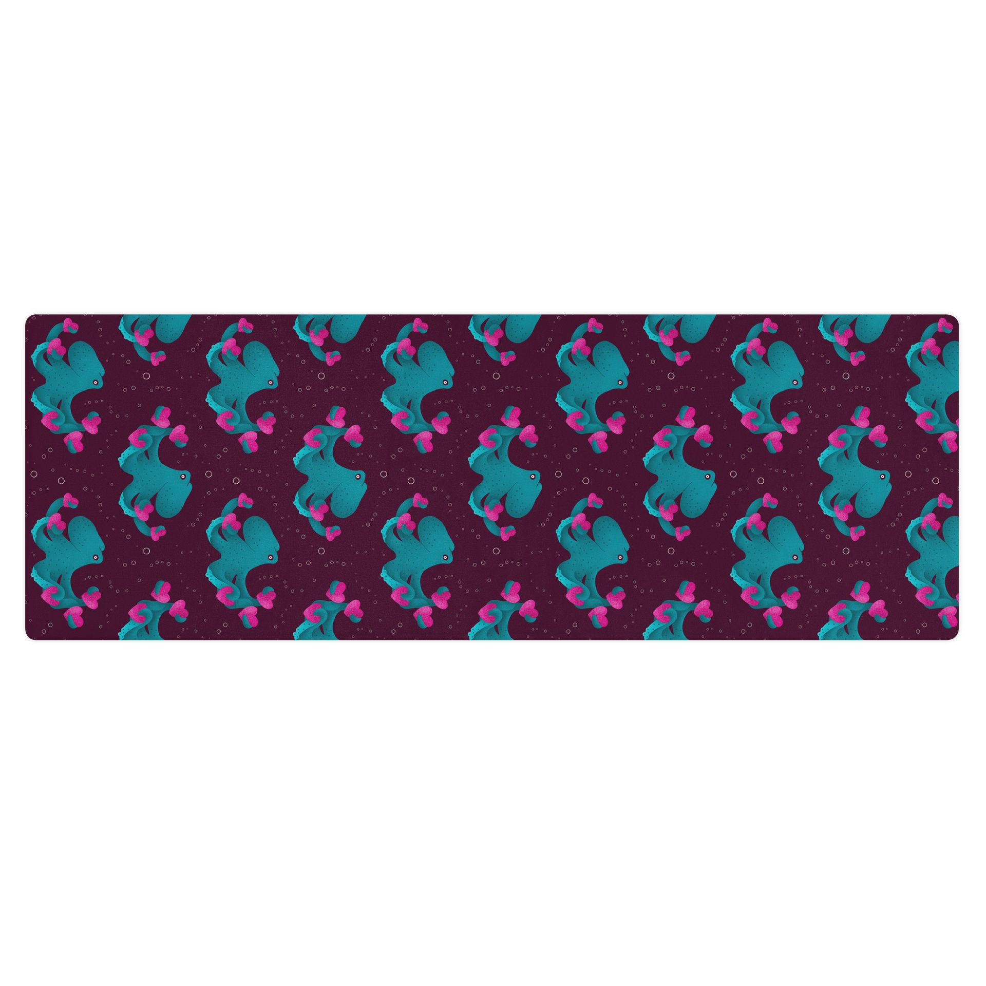 Octopus and Hearts Yoga Mat product image (1)