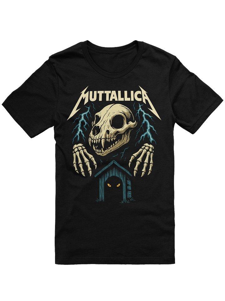 MUTTALLICA Dog Skeleton Shirt – Heavy Metal Parody Tee product image (1)
