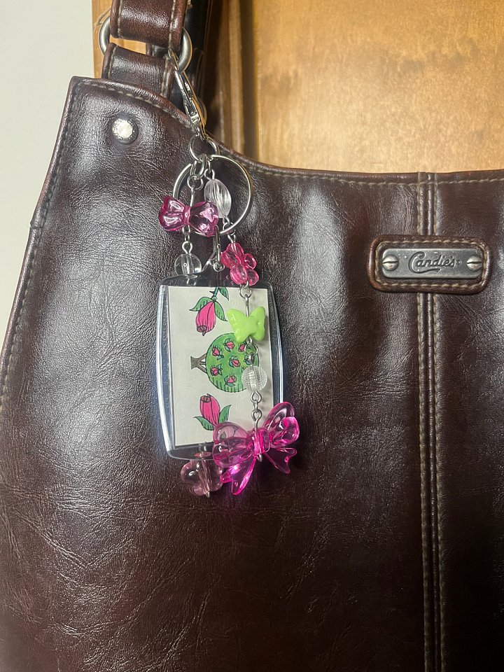 Twin Roses Deluxe Bag Charm product image (1)