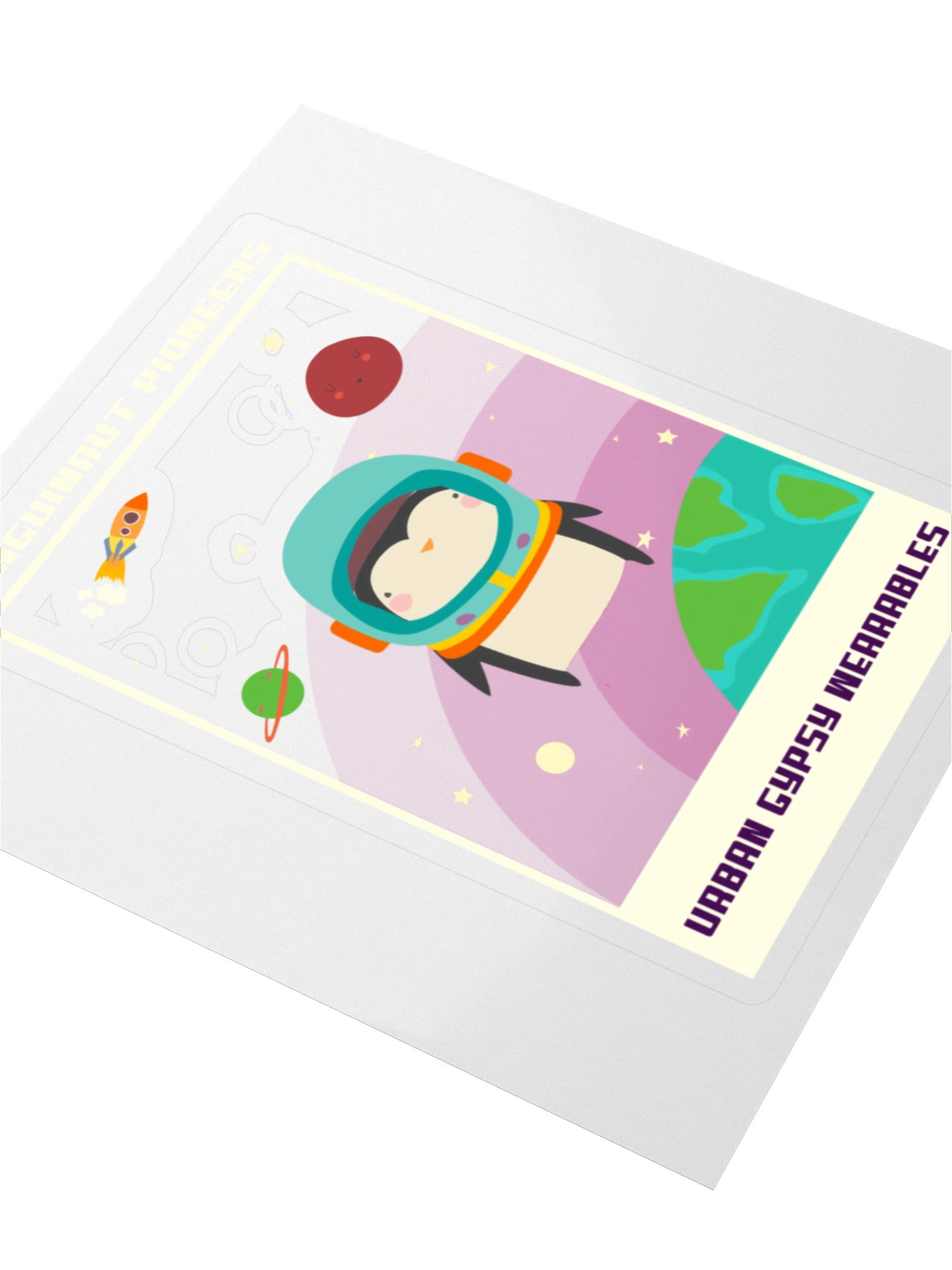 Space Penguin Kiss Cut Stickers product image (3)
