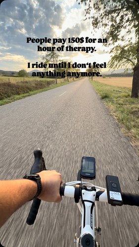 This is my therapy. What‘s yours?
#biketherapy #rennrad